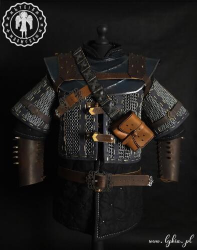 Grandamster Legendary Wolven armor set black&brown. The Witcher