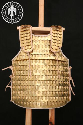 Brass scale armour with boss